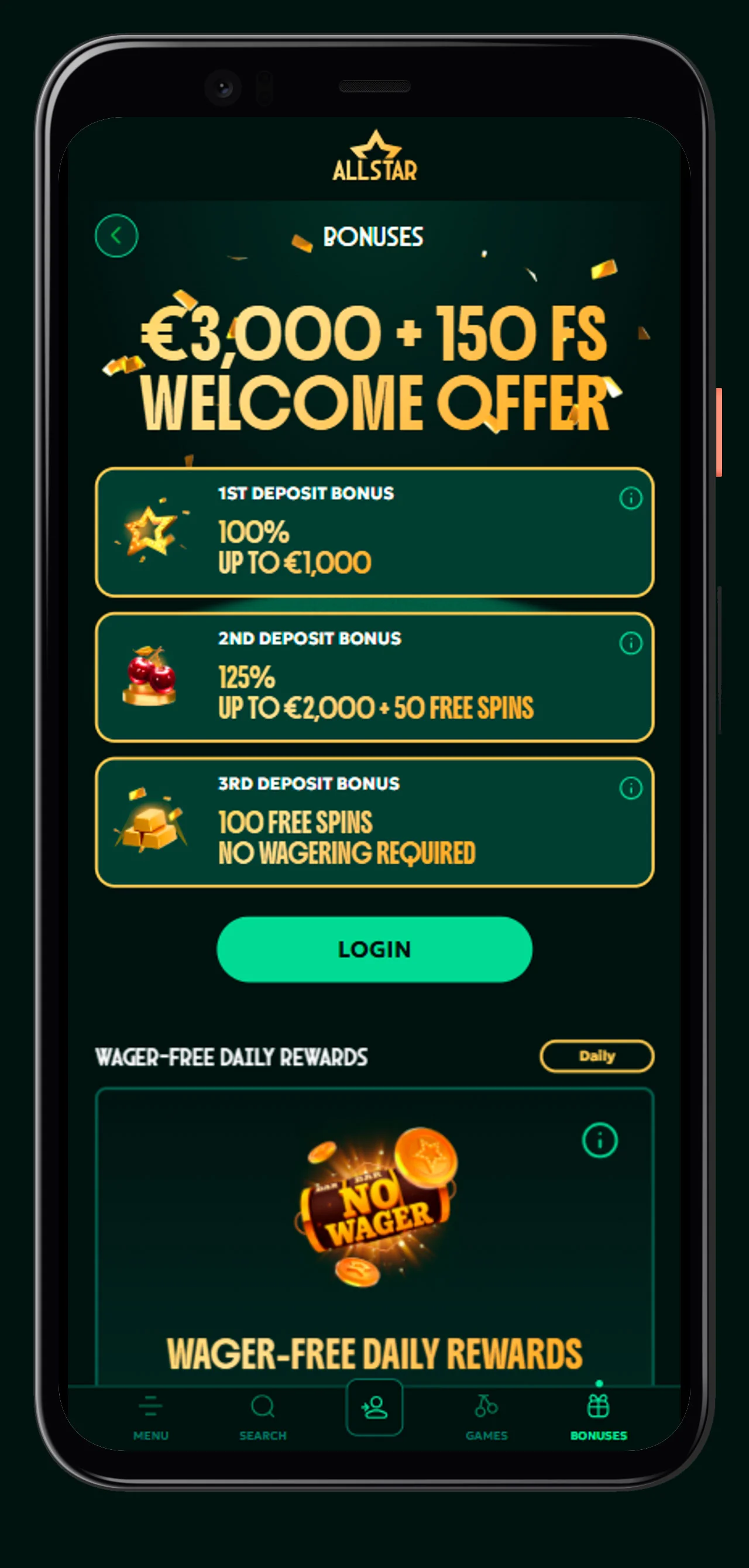 allstar casino bonuses mobile